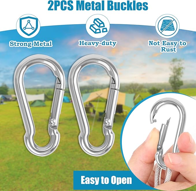 20FT/ 40FT Retractable Travel Clothesline, Adjustable Outdoor Clothesline - Image 4