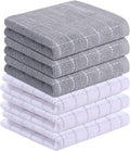 Homaxy 100% Cotton Terry Kitchen Towels, Checkered Designed, Soft and Super by Homaxy
