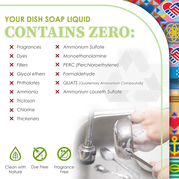 Truly Free Natural Concentrated Dish Detergent Dishwashing Liquid | Plant-Based - Image 7