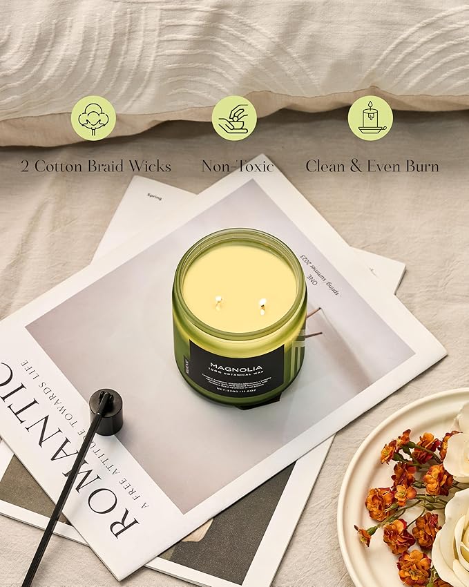 M&SENSE Magnolia Jasmine Spring Scented Candle, 11.6oz 70 Hours Long Lasting - Image 5