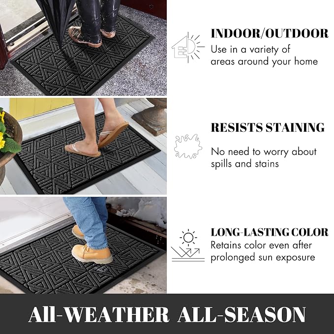 Yimobra Extra Large Door Mat 60x32, All-Weather Waterproof Non-Slip Welcome - Image 8