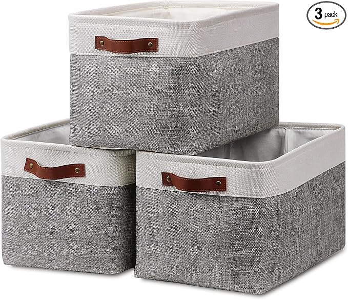 HNZIGE Fabric Storage Baskets for Shelves Large Collapsible Storage Baskets for by HNZIGE