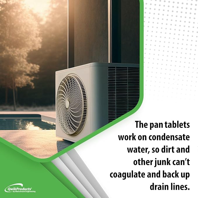 QwikTreat Condensate Pan Treatment Tablets, AC Drip Pan Tablets Air Conditioner - Image 3