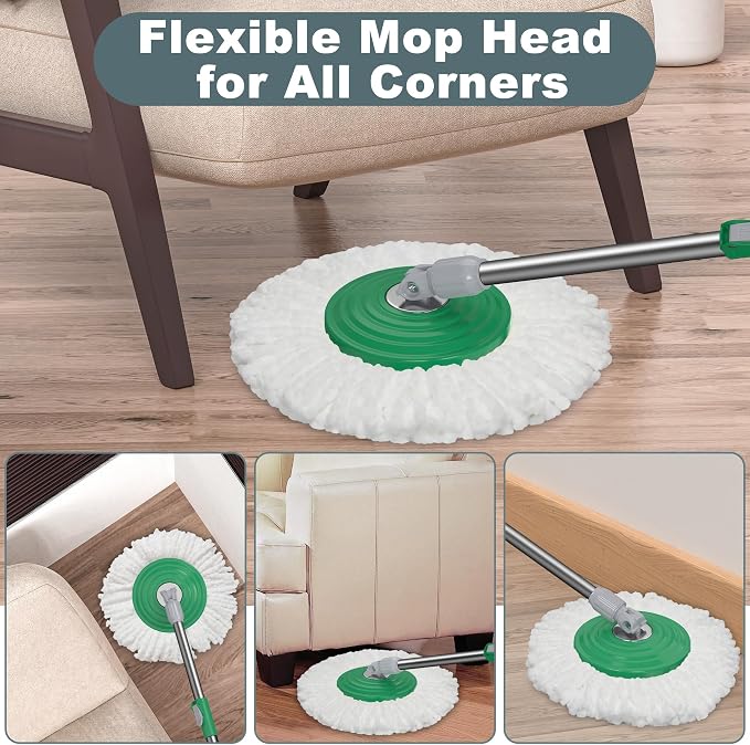 Dual Compartment Spin Mop and Bucket, Mop and Bucket - Image 4
