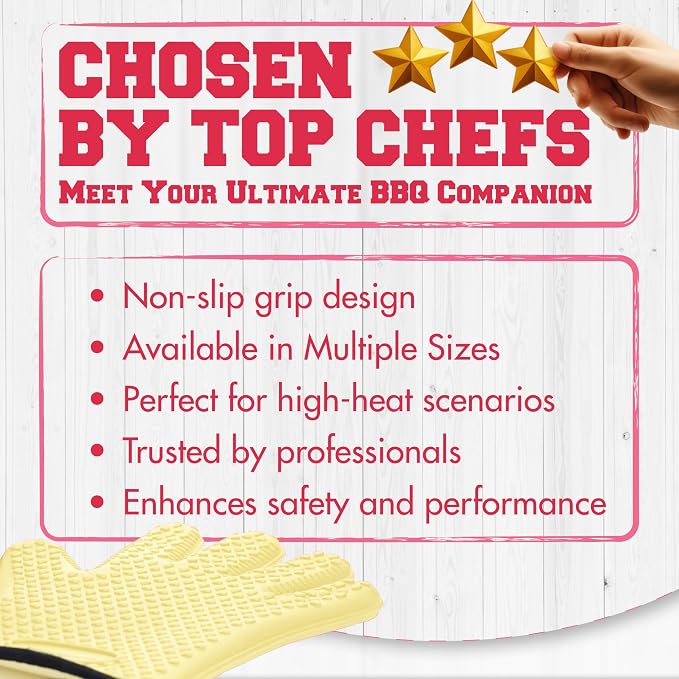 KITCHEN PERFECTION Silicone Smoker Oven Gloves - Image 6