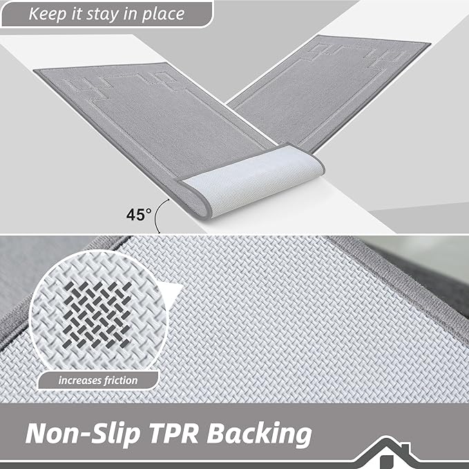 BEQHAUSE Door Mat 24" x 36", Non-Slip Door Mats Indoor Entryway Rugs Washable - Image 4
