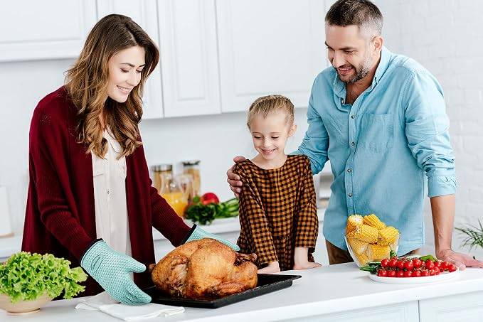 KITCHEN PERFECTION XL Silicone Smoker Oven Gloves -Extreme Heat Resistant BBQ - Image 3