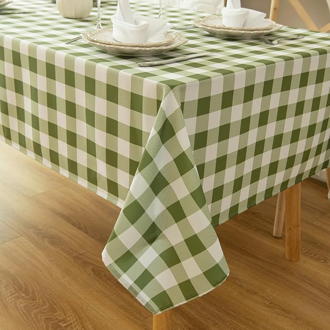 Waterproof Checkered Tablecloth Fabric - Image 8
