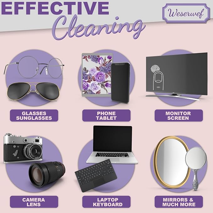 WESERWEF Design Microfiber Glasses Cleaning Cloth – Premium Cleaning Cloth - Image 4