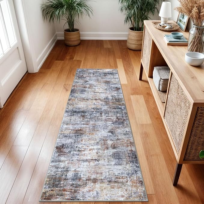 IOHOUZE Abstract Runner Rug 2x7 Ft Washable Runners - Image 2
