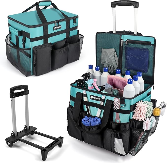 Rolling Cleaning Caddy Bag by Unknown