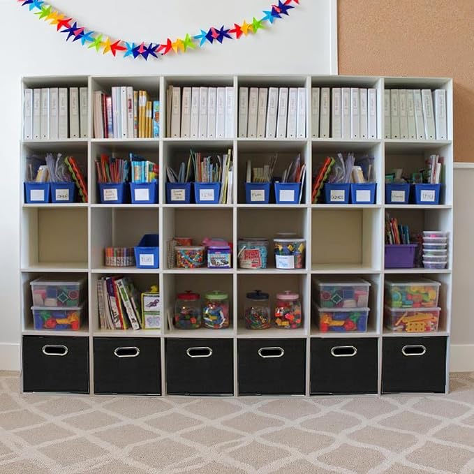 Household Essentials 80-1 Foldable Fabric Storage Bins | Set of 6 Cubby Cubes - Image 7