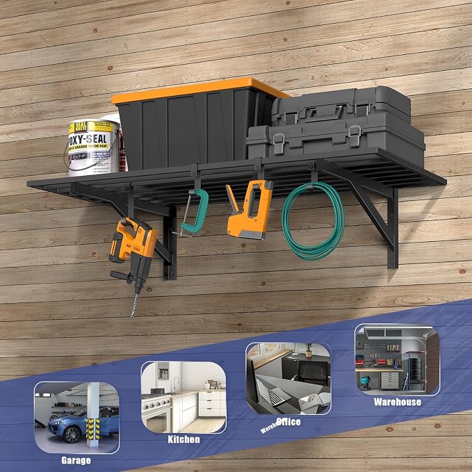 2x4ft Heavy Duty Garage Shelving, 200LB Capacity Storage Rack - Image 6