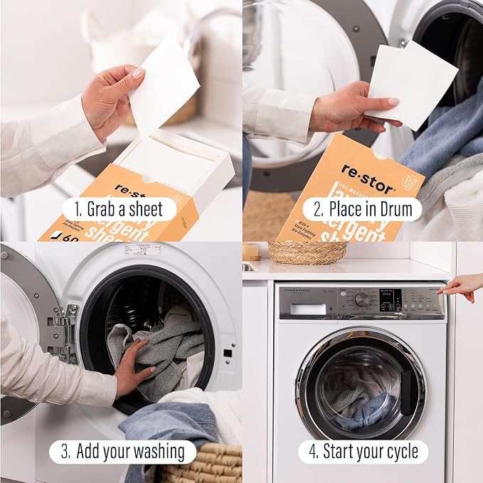 restor Laundry Detergent Sheets Tropical Breeze 180 Loads | Eco Friendly - Image 5