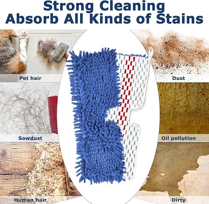 3 Pack Microfiber Mop Head Refills - Image 4