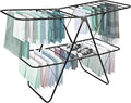 Brookstone 2 Tier Folding Rack – Indoor/Outdoor Collapsible Clothes Dryer Stand by Brookstone