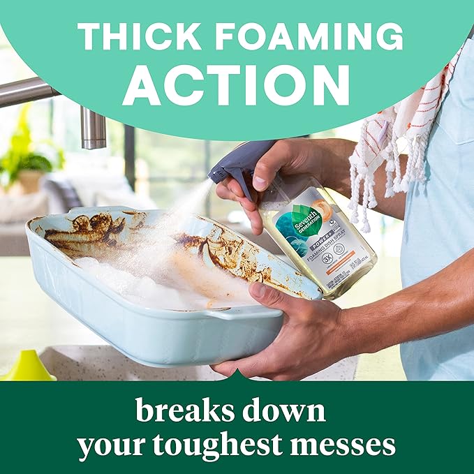 Seventh Generation Foaming Dish Spray, Honey Crisp Apple 16 Fl Oz, Refill Pack - Image 3