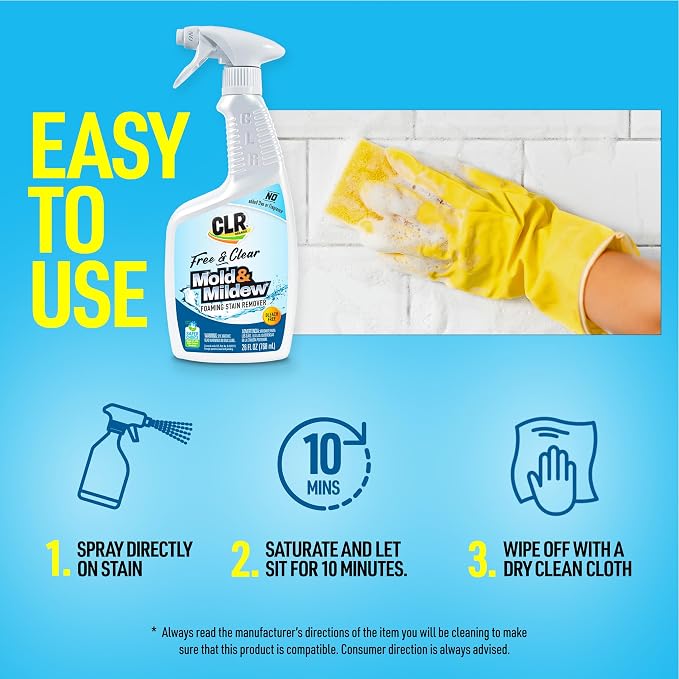 CLR Brands® Mold & Mildew Bleach-Free Free & Clear Stain Remover, No Dyes or - Image 5