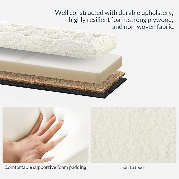 BELLEZE 47" Storage Ottoman, Storage Bench - Image 9