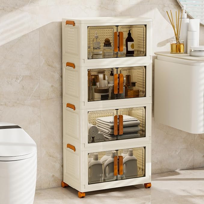 4 Tier Stackable Plastic Storage Bins - Image 5