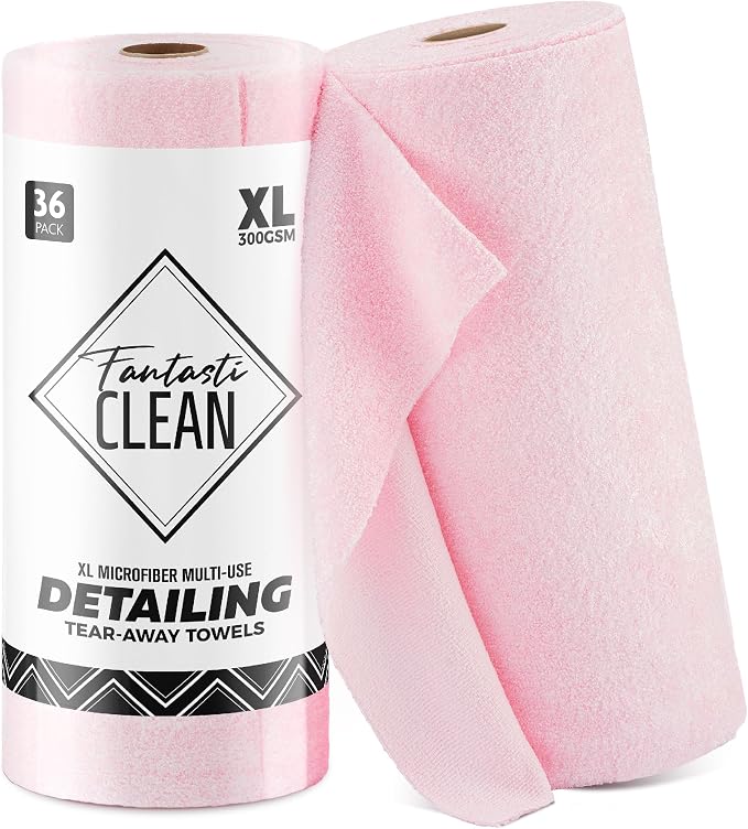 Fantasticlean XL Tear-Away Microfiber Cleaning Cloth Roll, Thick & Large by Fantasticlean