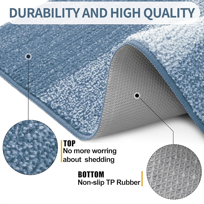 Kitinjoy Indoor Outdoor Door Mat, 30x17 Non-Slip Absorbent Dirt Trapper - Image 3