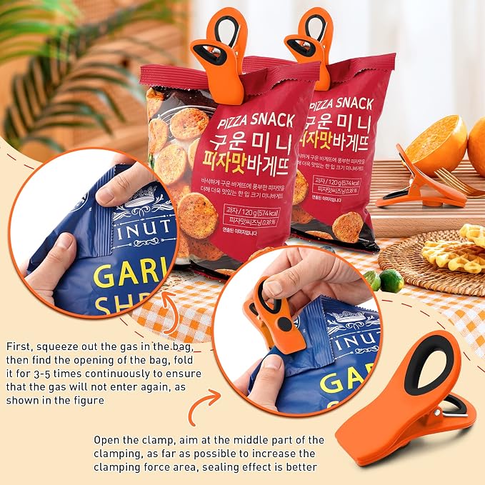 FINDMAG 12 Pack Big Chip Clips, Plastic Snack Clips - Image 4