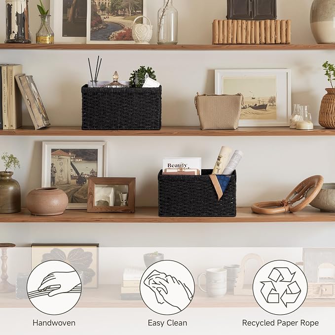 StorageWorks Pantry Baskets, Wicker Storage Baskets - Image 5
