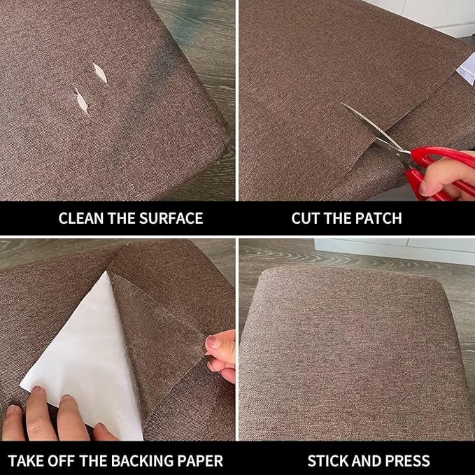 Fabric Repair Patches, 17X158 Inch Linen Repair Tape Self-Adhesive Fabric - Image 6