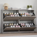 Shoe Cabinet with 4 Flip Drawers, Narrow Hidden Shoe Storage Cabinet, Slim by BORNOON