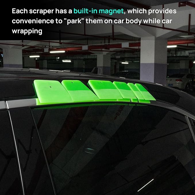 NEWISHTOOL 6 Pcs Magnetic PPF Squeegee Window Tint Tools Auto Car Paint - Image 3