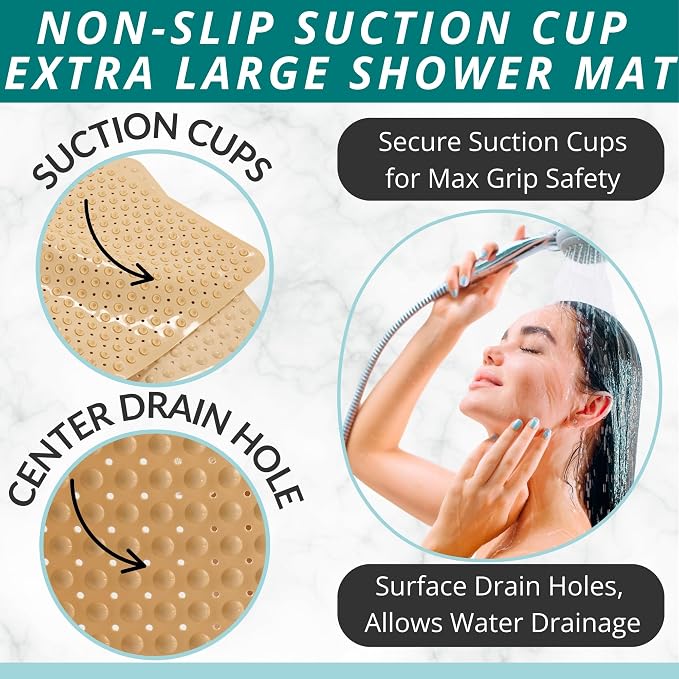 ENKOSI Extra Large Shower Mat Non Slip - Image 2