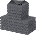 Fintale 100% Cotton Kitchen Towels and Dishcloths Set, 12 x 12 & 15 x 25 Inches by Fintale