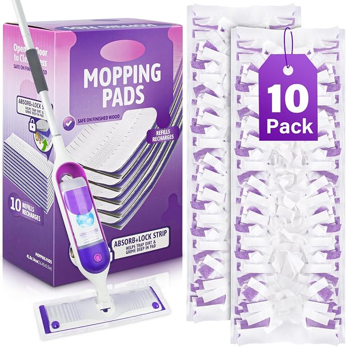 Mop Pads Refills for Swiffer Power Mop: 10 Pcs Wet Dry Disposable Pad for by Unknown