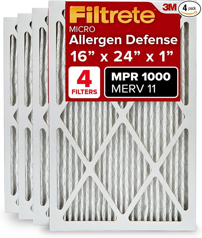 Filtrete 16x24x1 AC Furnace Air Filter, MERV 11, MPR 1000, Micro Allergen by Filtrete