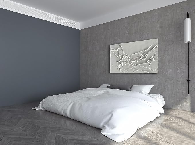 NANKAI Hand-Painted White Texture Abstract Art Painting Minimalist Art Home - Image 7