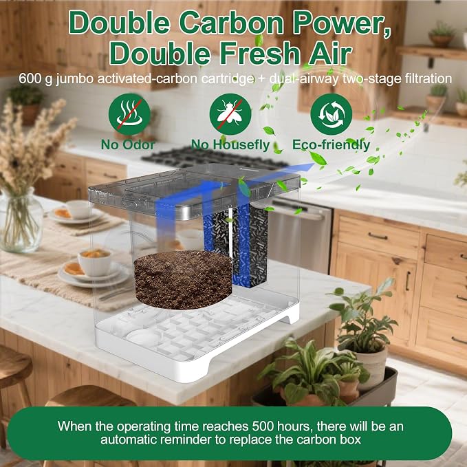 3L Electric Composter for Kitchen, Countertop Compost bin, One Touch Smart - Image 3