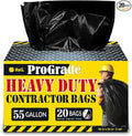 Reli. Contractor Garbage Bags 55 Gallon | 20 Trash Bags | Heavy Duty | Black by Reli
