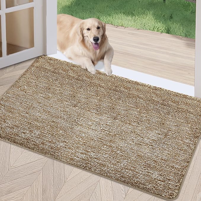 REFETONE Indoor Doormat, Front Door Mat 20"x32" Absorbent Rubber Backing Non by Refetone