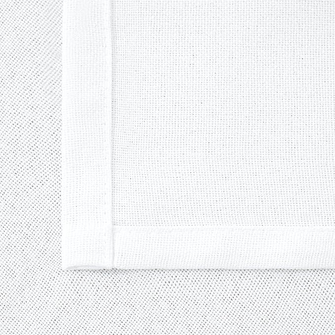 YoungsTex White Linen Curtains 80 Inch Length - Image 9