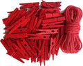 1.9 Inch Red Strong Wood Clothes Pins Hold Xmas Cards Papers Scrapbooking by Unknown