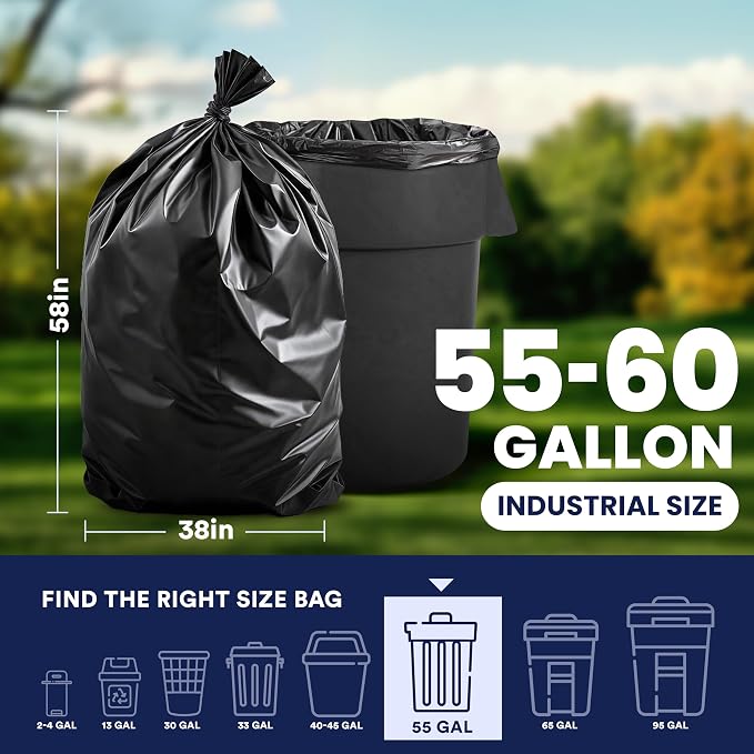 Plasticplace 55 Gallon Contractor Bags, 4 Mil - Image 3