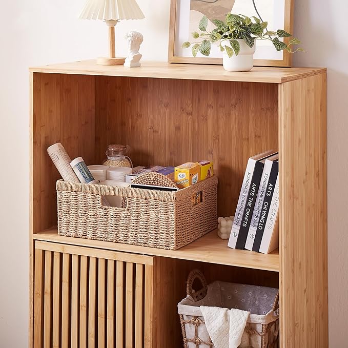 OIAHOMY Wicker Basket, Paper Shelf Basket - Image 7