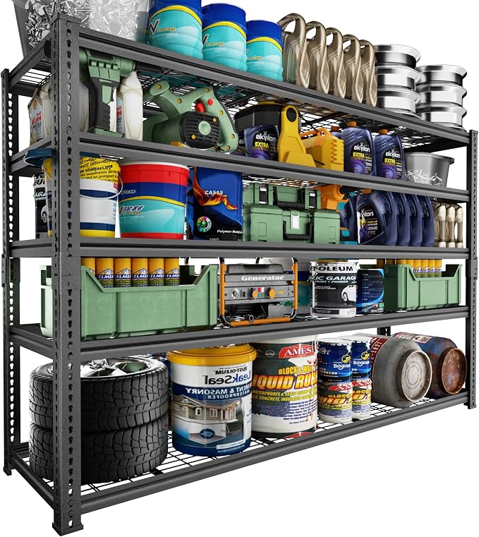 ROOMTEC Garage Shelving, 3300 LBS Capacity Storage Shelves Heavy Duty, 5 Tier by ROOMTEC