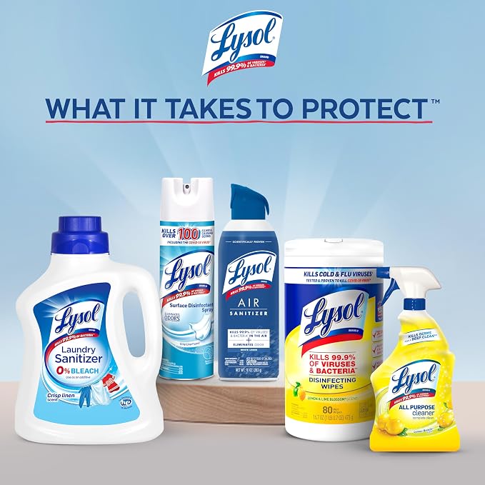 Lysol All Purpose Cleaner Spray, Kitchen & Bathroom Cleaner, Lemon Breeze Scent - Image 6