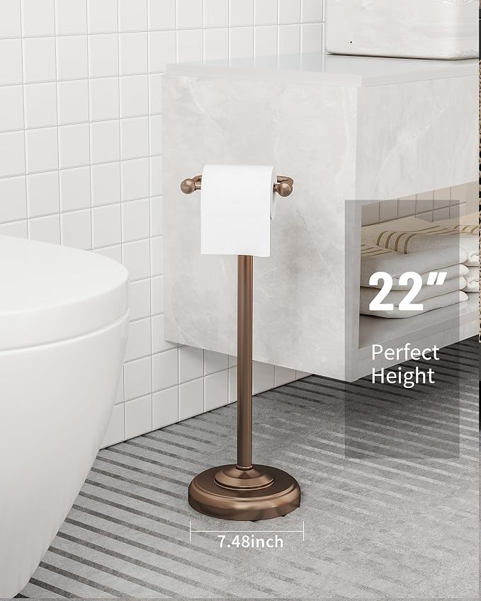 Toilet Paper Holder Stand, Bronze Toilet Paper Holder Free Standing, Post - Image 4