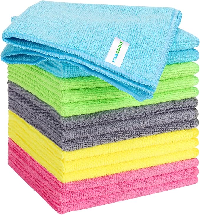 15pcs Microfiber Cleaning Cloth Lint Free, Streak Free, Non-Abrasive, Reusable by Unknown