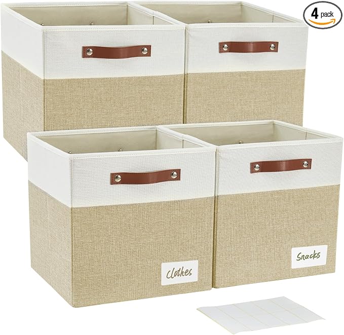 Collapsible Fabric Storage Cube Bins by Bagnizer