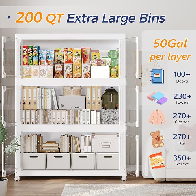 150GAL Large Stackable Storage Bins - Image 3
