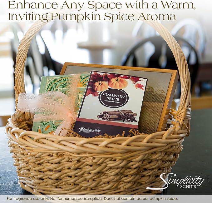 Floral Simplicity Pumpkin Spice Scented Sachets Pack of 6, Fall & Winter - Image 4
